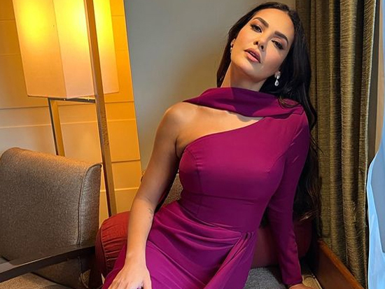 Esha Gupta Rocks The Designer Pink Dress